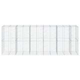 Gabion Basket with Cover 216.5"x39.4"x78.7" Galvanized Iron