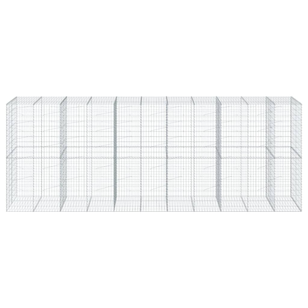 Gabion Basket with Cover 216.5"x39.4"x78.7" Galvanized Iron