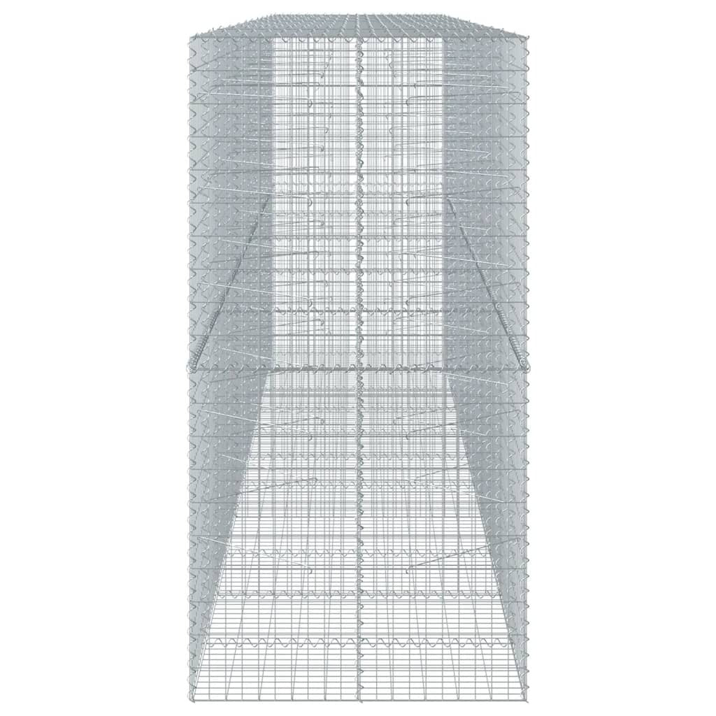 Gabion Basket with Cover 216.5"x39.4"x78.7" Galvanized Iron