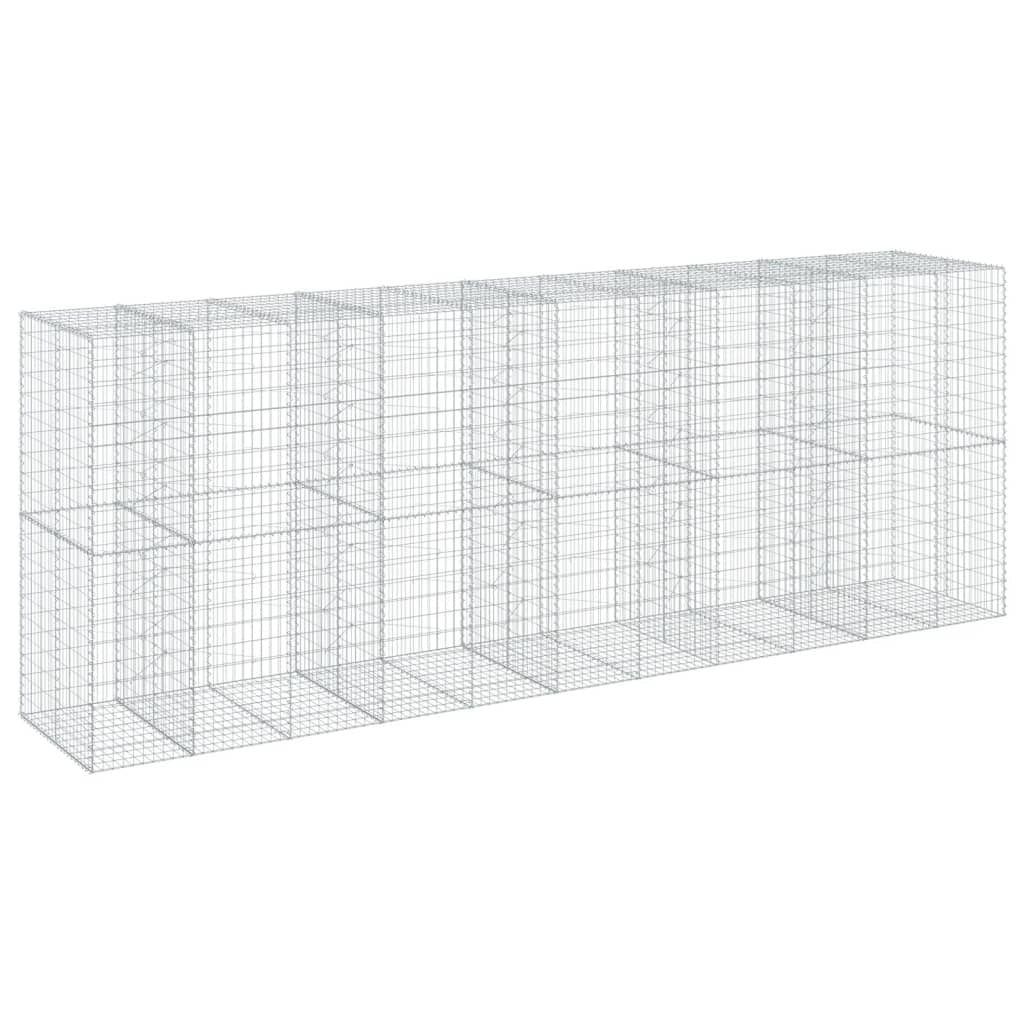 Gabion Basket with Cover 216.5"x39.4"x78.7" Galvanized Iron