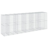 Gabion Basket with Cover 216.5"x39.4"x78.7" Galvanized Iron