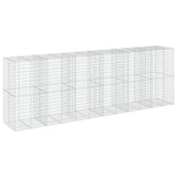 Gabion Basket with Cover 236.2"x39.4"x78.7" Galvanized Iron