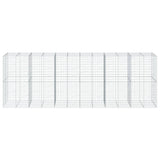 Gabion Basket with Cover 236.2"x39.4"x78.7" Galvanized Iron