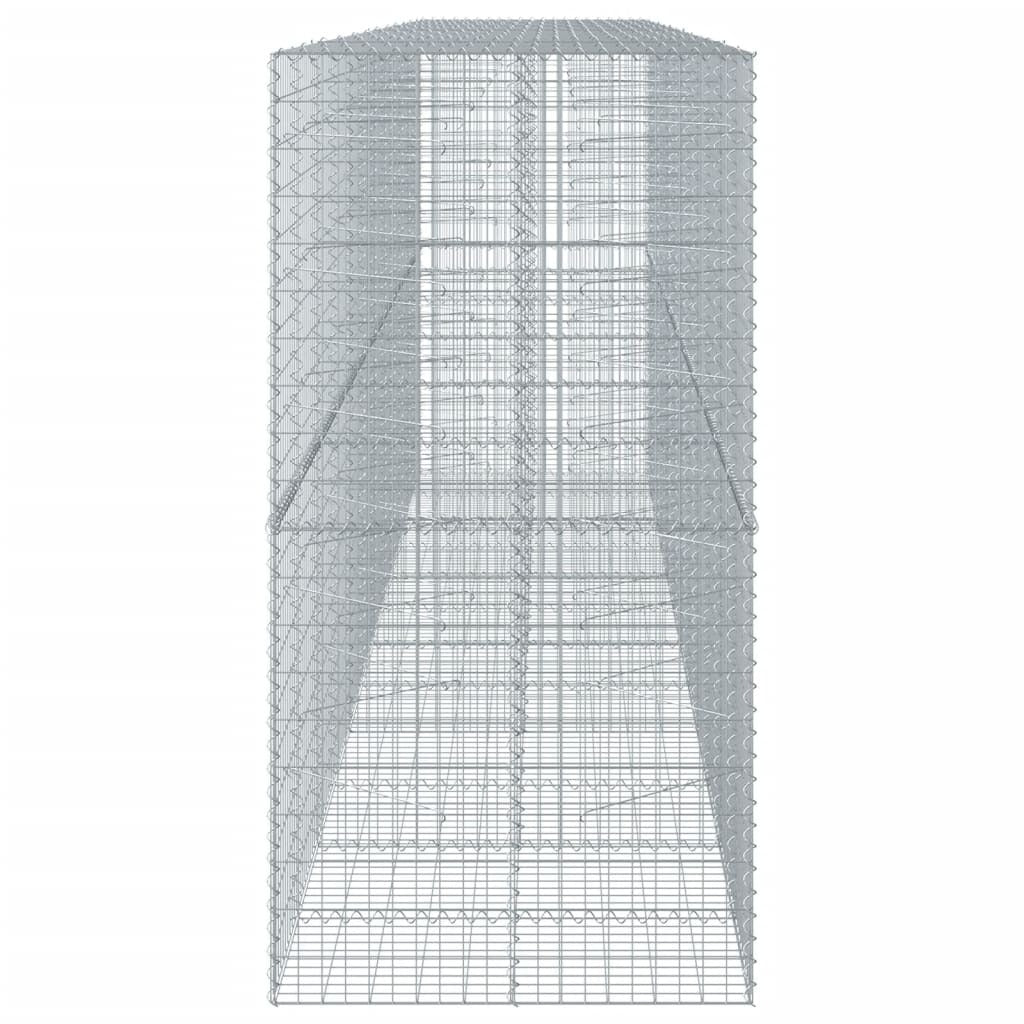 Gabion Basket with Cover 236.2"x39.4"x78.7" Galvanized Iron