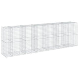 Gabion Basket with Cover 255.9"x39.4"x78.7" Galvanized Iron