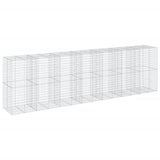 Gabion Basket with Cover 275.6"x39.4"x78.7" Galvanized Iron