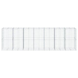 Gabion Basket with Cover 275.6"x39.4"x78.7" Galvanized Iron