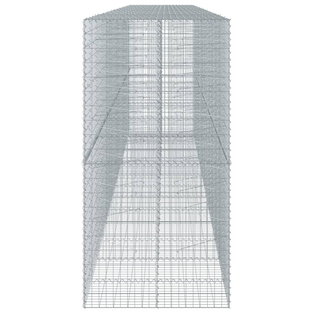 Gabion Basket with Cover 275.6"x39.4"x78.7" Galvanized Iron