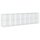 Gabion Basket with Cover 295.3"x39.4"x78.7" Galvanized Iron