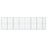 Gabion Basket with Cover 295.3"x39.4"x78.7" Galvanized Iron