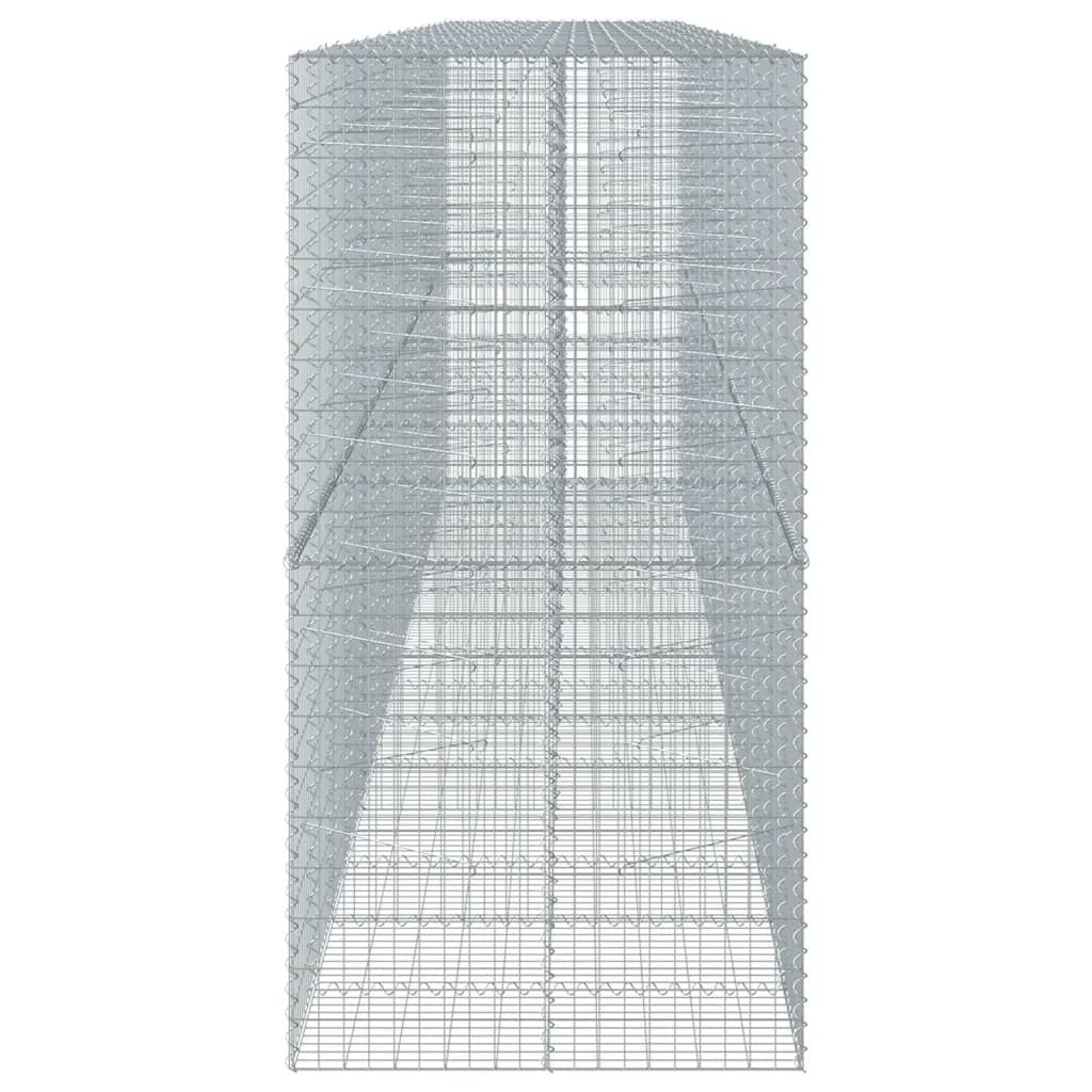Gabion Basket with Cover 295.3"x39.4"x78.7" Galvanized Iron