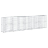 Gabion Basket with Cover 295.3"x39.4"x78.7" Galvanized Iron