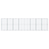 Gabion Basket with Cover 315"x39.4"x78.7" Galvanized Iron