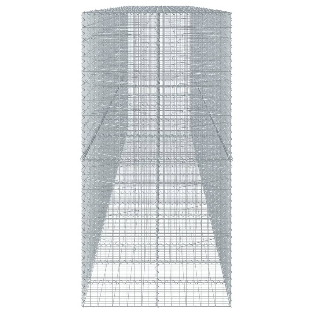 Gabion Basket with Cover 315"x39.4"x78.7" Galvanized Iron