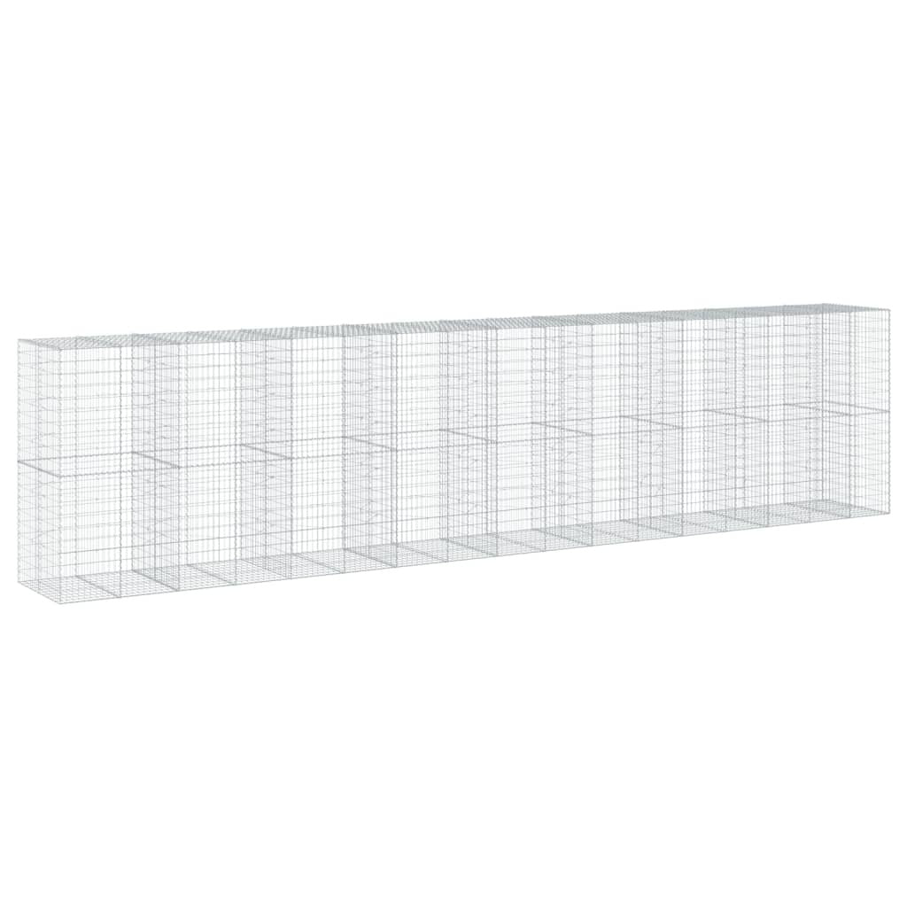 Gabion Basket with Cover 334.6"x39.4"x78.7" Galvanized Iron