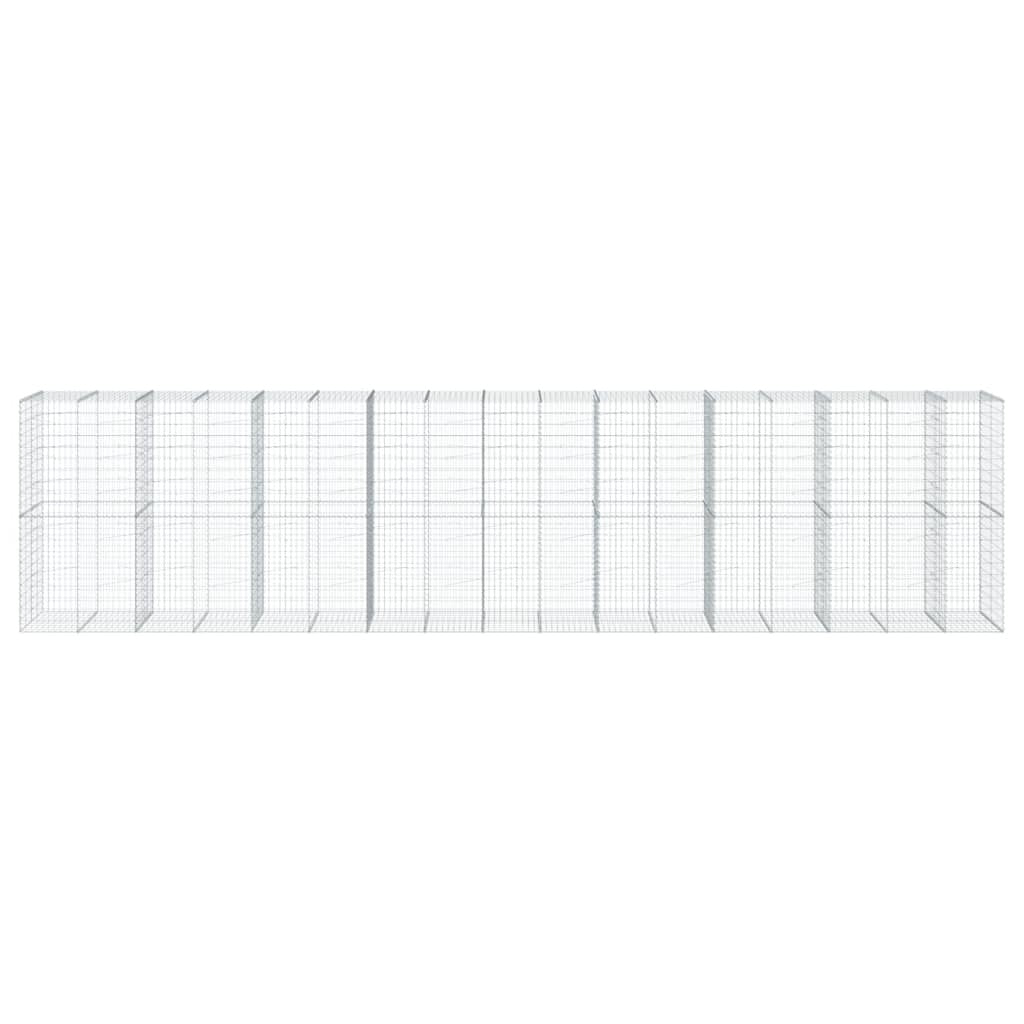 Gabion Basket with Cover 334.6"x39.4"x78.7" Galvanized Iron