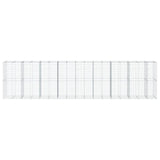 Gabion Basket with Cover 334.6"x39.4"x78.7" Galvanized Iron