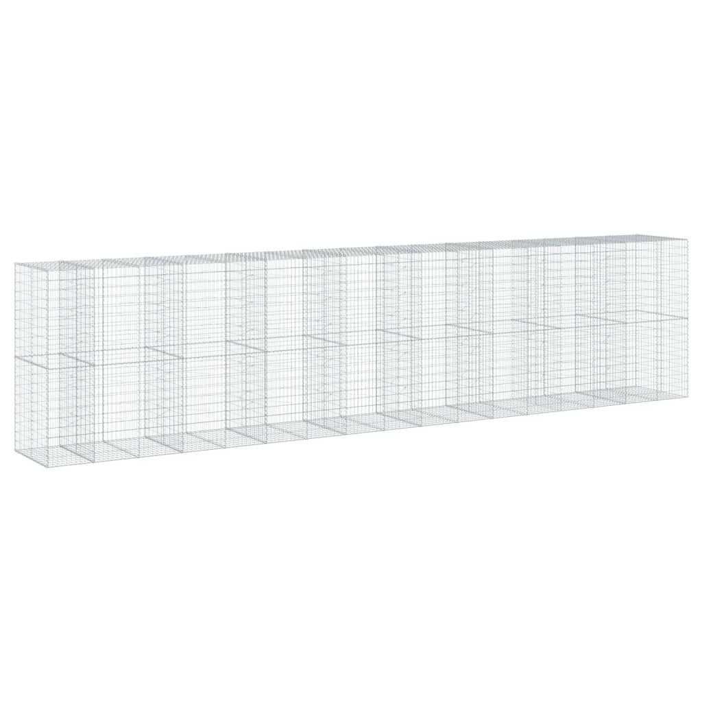 Gabion Basket with Cover 334.6"x39.4"x78.7" Galvanized Iron
