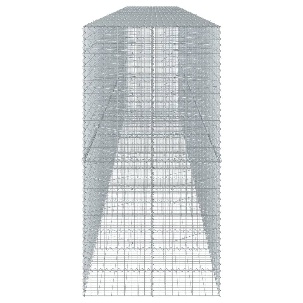 Gabion Basket with Cover 354.3"x39.4"x78.7" Galvanized Iron