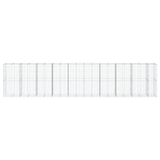 Gabion Basket with Cover 374"x39.4"x78.7" Galvanized Iron