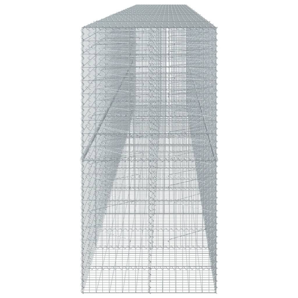 Gabion Basket with Cover 374"x39.4"x78.7" Galvanized Iron