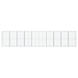 Gabion Basket with Cover 393.7"x39.4"x78.7" Galvanized Iron