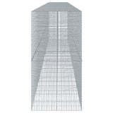 Gabion Basket with Cover 393.7"x39.4"x78.7" Galvanized Iron