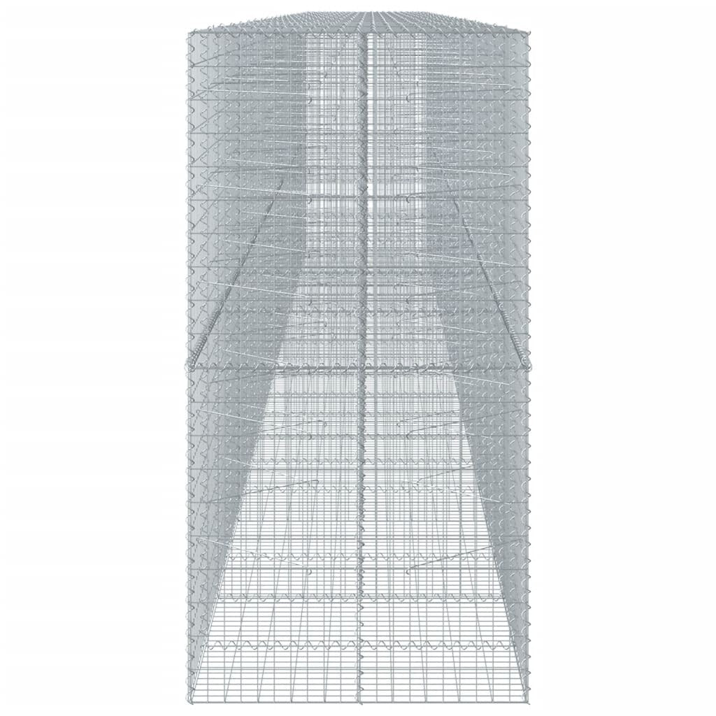 Gabion Basket with Cover 413.4"x39.4"x78.7" Galvanized Iron