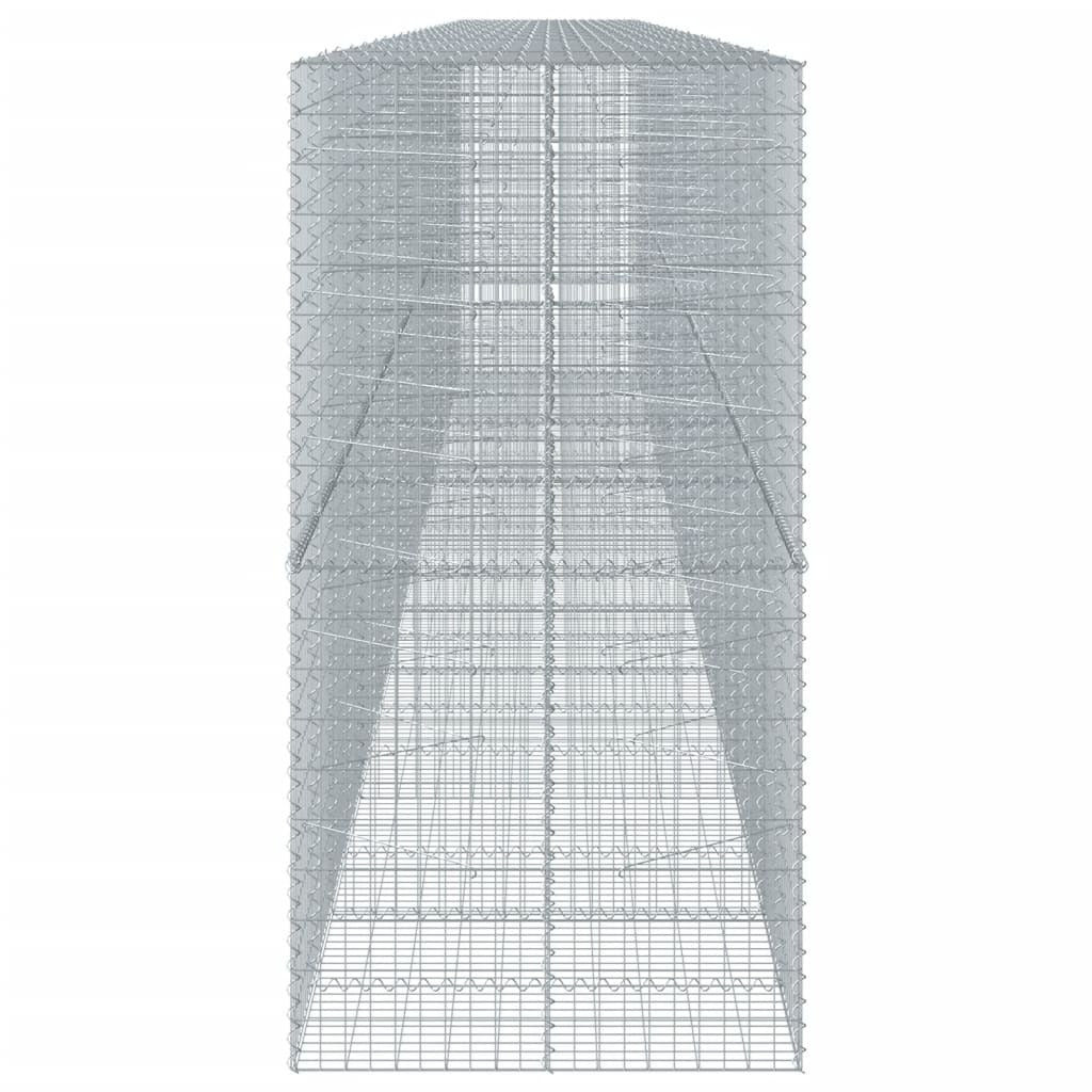 Gabion Basket with Cover 433.1"x39.4"x78.7" Galvanized Iron