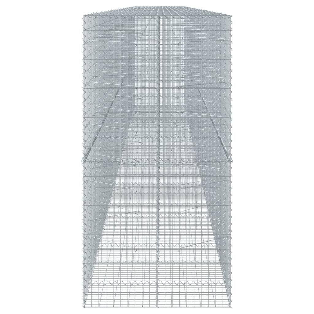 Gabion Basket with Cover 452.8"x39.4"x78.7" Galvanized Iron