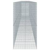 Gabion Basket with Cover 472.4"x39.4"x78.7" Galvanized Iron