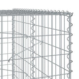 Gabion Basket with Cover 472.4"x39.4"x78.7" Galvanized Iron