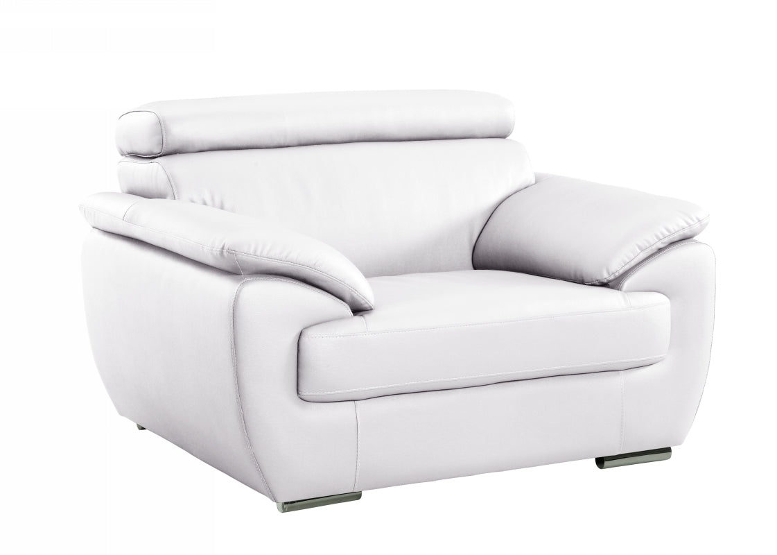 32" To 38" White Captivating Leather Chair