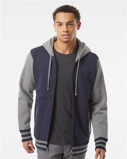 Unisex Heavyweight Varsity Full-Zip Hooded Sweatshirt - 3302