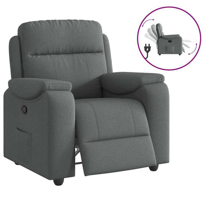 Recliner Chair Dark Grey Fabric