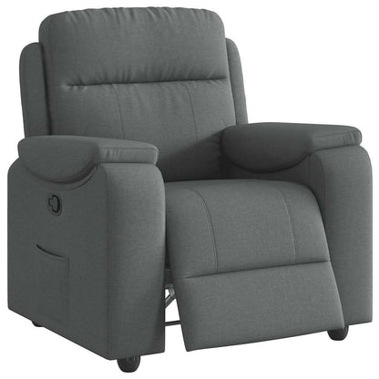 Recliner Chair Dark Grey Fabric