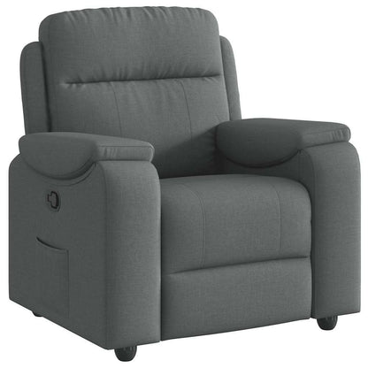 Recliner Chair Dark Grey Fabric