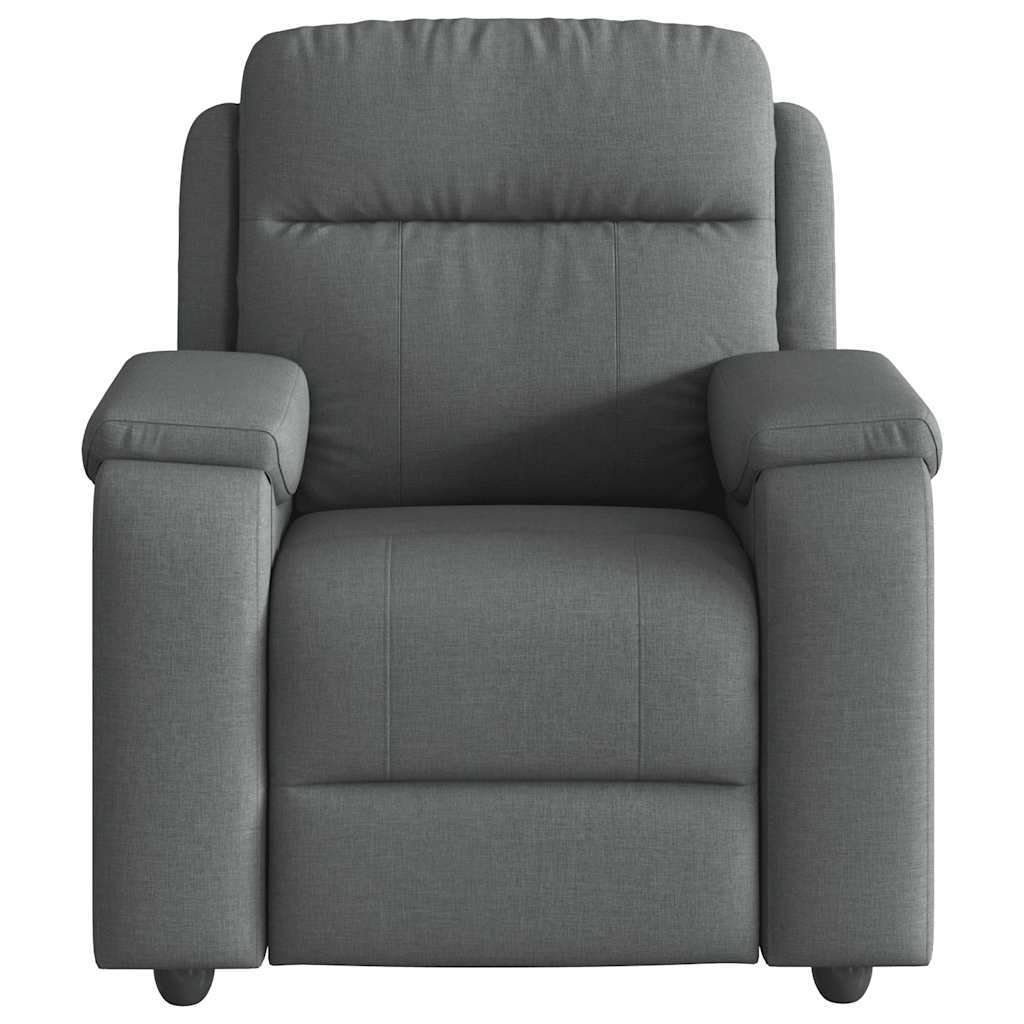 Recliner Chair Dark Grey Fabric