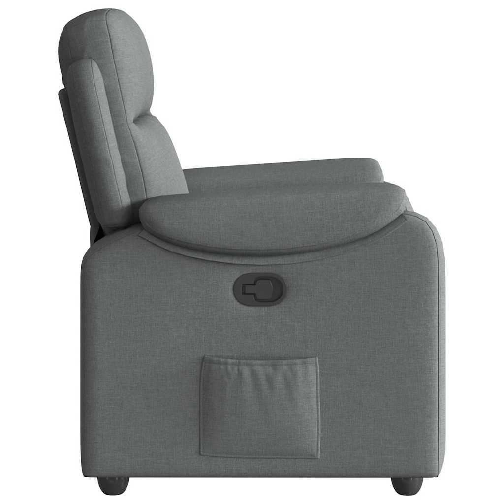 Recliner Chair Dark Grey Fabric