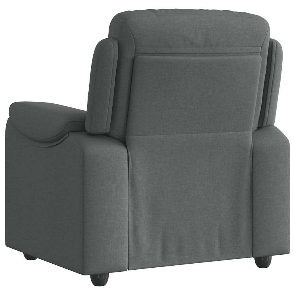 Recliner Chair Dark Grey Fabric