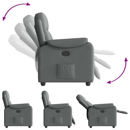 Recliner Chair Dark Grey Fabric