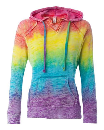 Women’s Courtney Burnout V-Notch Hooded Sweatshirt - 2100