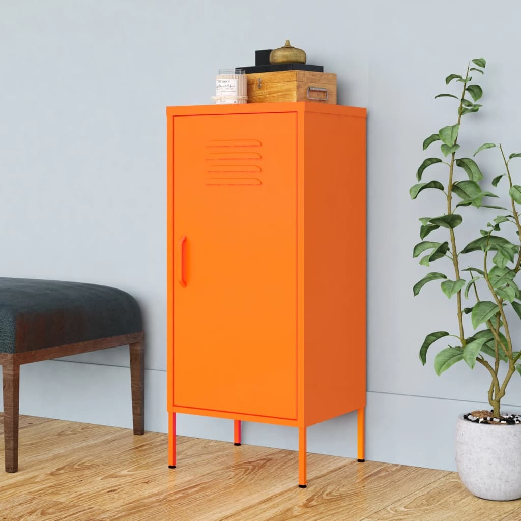 Storage Cabinet Orange 16.7"x13.8"x40" Steel