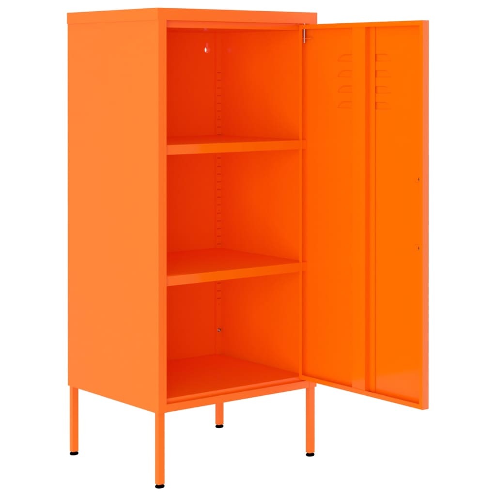 Storage Cabinet Orange 16.7"x13.8"x40" Steel