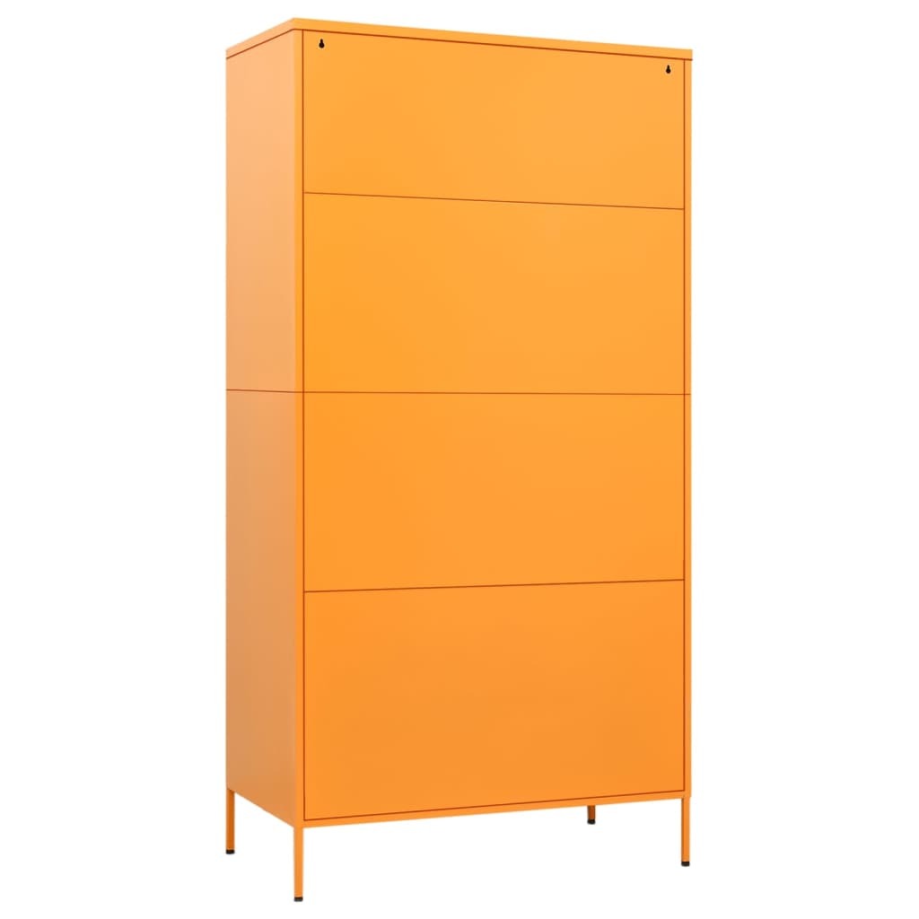 Wardrobe Mustard Yellow 35.4"x19.7"x70.9" Steel