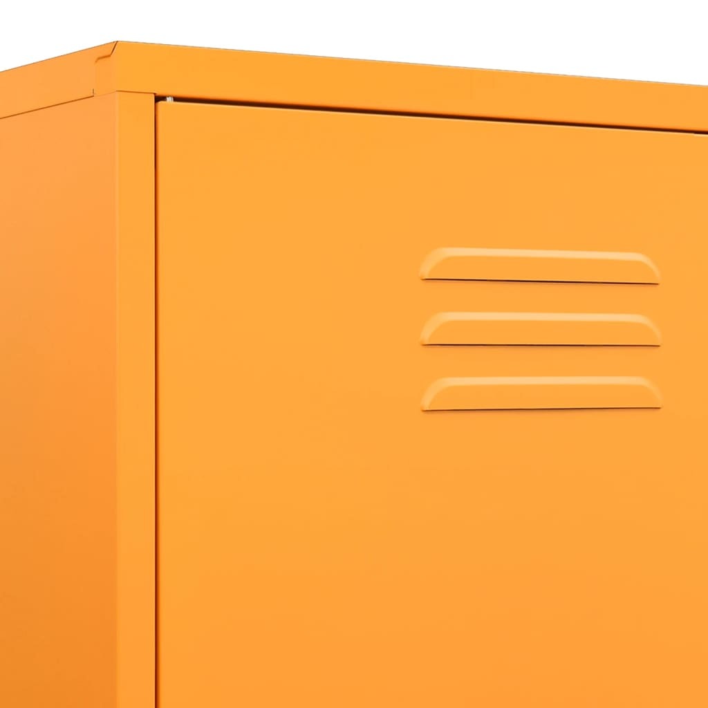 Wardrobe Mustard Yellow 35.4"x19.7"x70.9" Steel