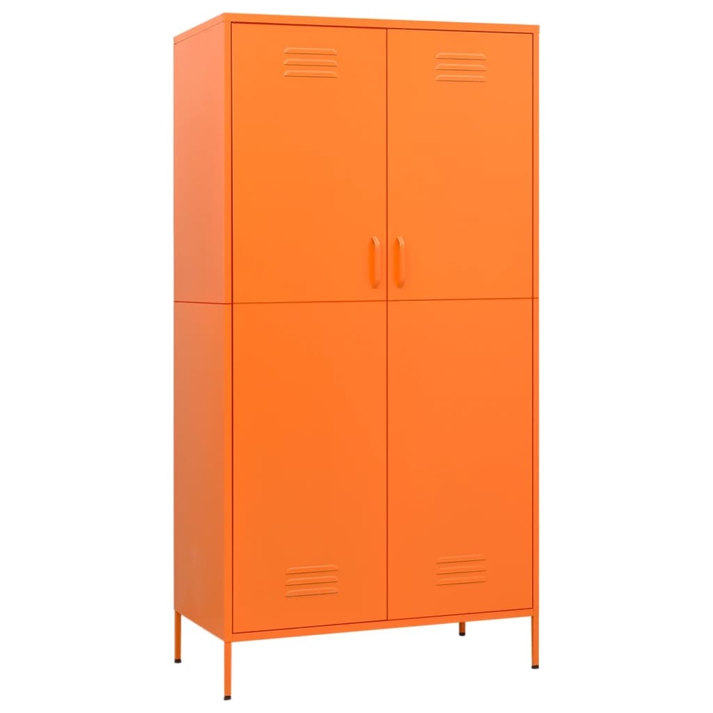 Wardrobe Orange 35.4"x19.7"x70.9" Steel