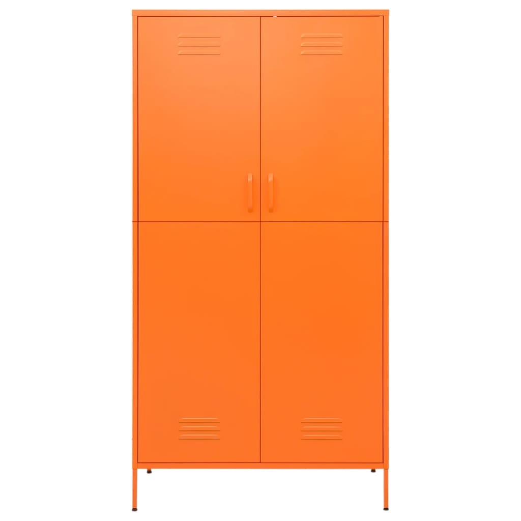 Wardrobe Orange 35.4"x19.7"x70.9" Steel