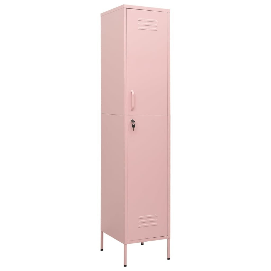Locker Cabinet Pink 13.8"x18.1"x70.9" Steel
