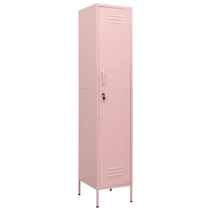 Locker Cabinet Pink 13.8"x18.1"x70.9" Steel